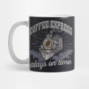 Coffee Express steam locomotive railwayman gift Mug